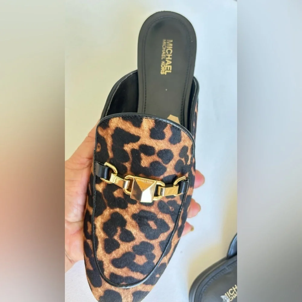 Michael Kors charlton leopard calf hair MULE